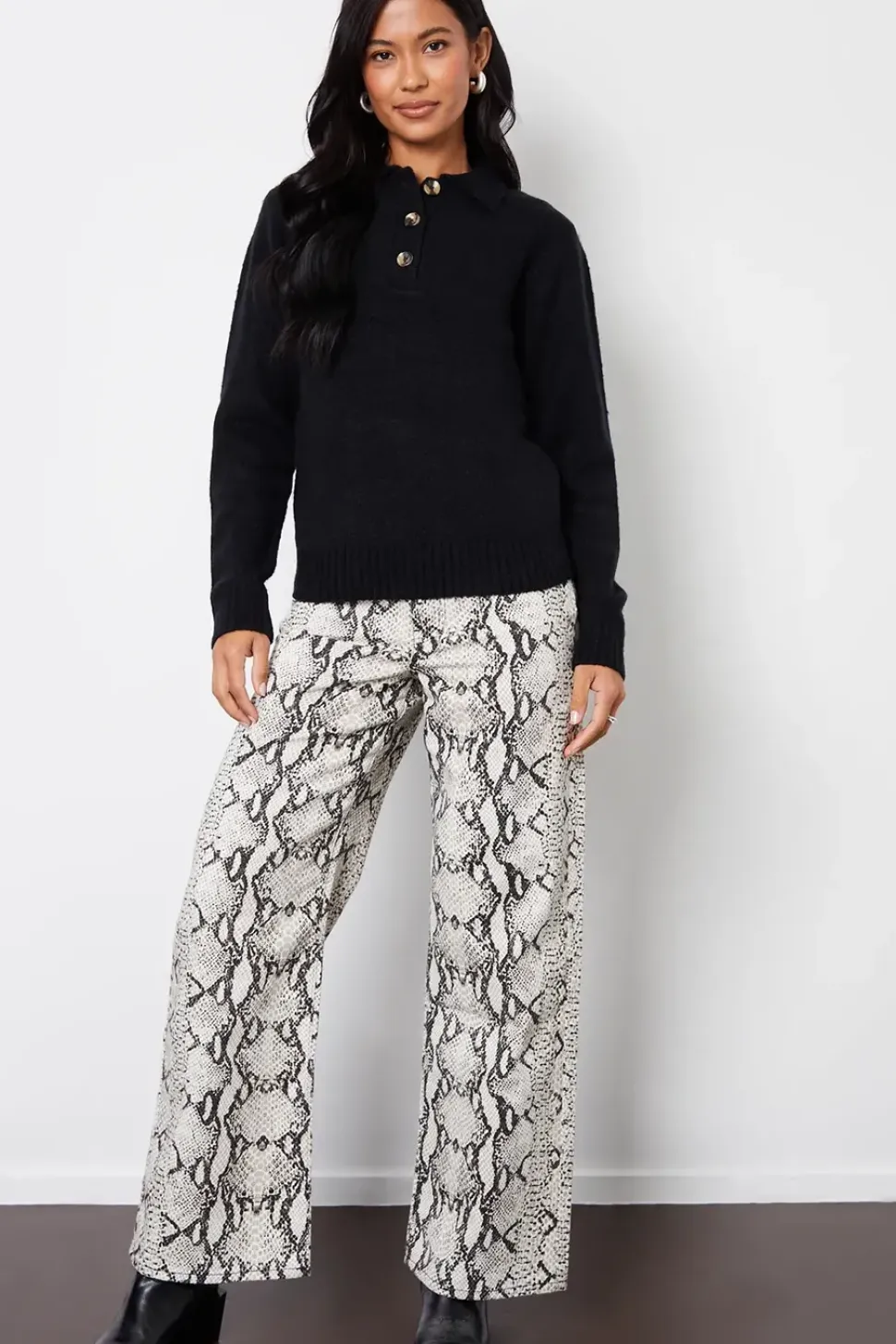 'Maed' Polo Collar Knitted Jumper