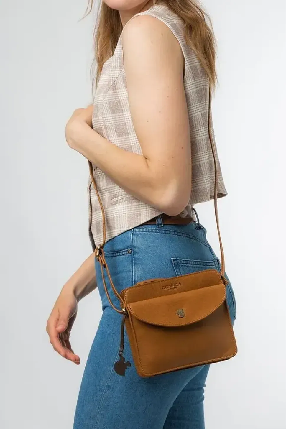'Magda' Leather Cross Body Bag