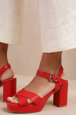 'Marcia' Statement Platform Strappy Block High Heels