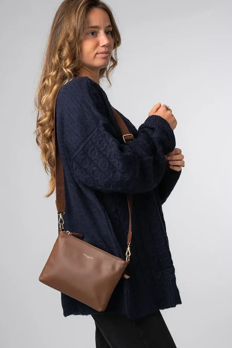 'Maria' Leather Cross Body Bag