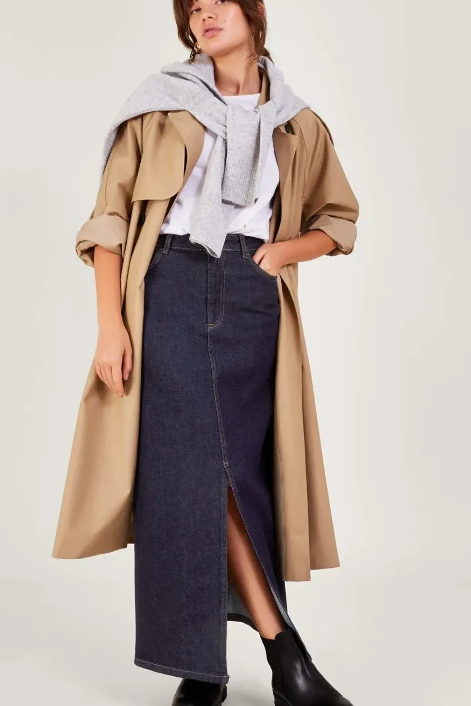 'Mia' Denim Maxi Skirt