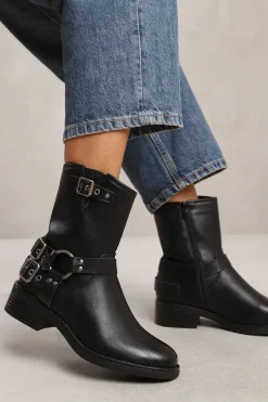 'Micah' Ankle Boot With Buckle Detailing