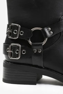 'Micah' Wide Fit Ankle Boot With Buckle Detailing