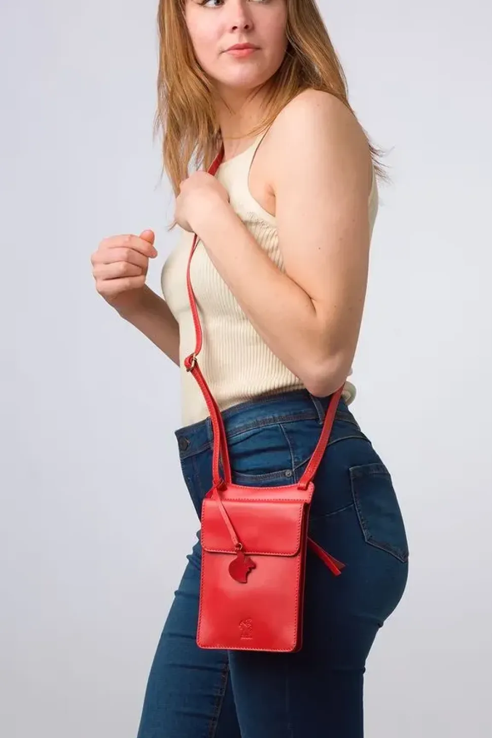 'Milly' Leather Cross Body Phone Bag