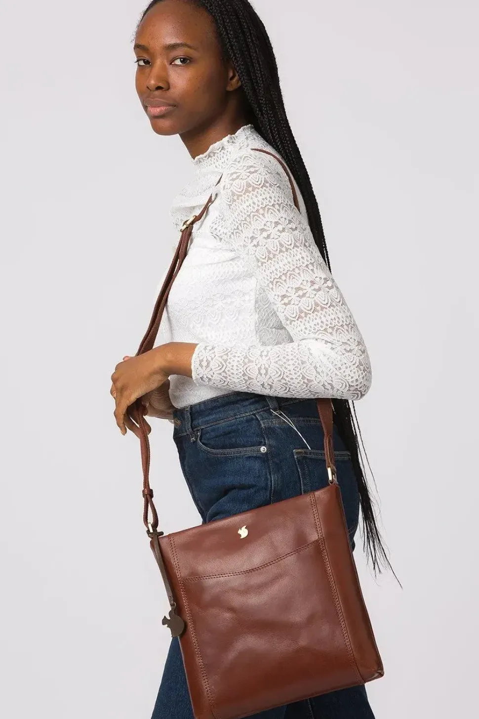'Miya' Leather Cross Body Bag