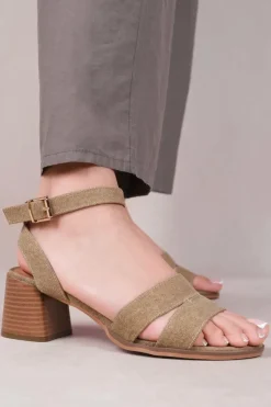 'Mona' Statement Platform Strappy Block High Heels