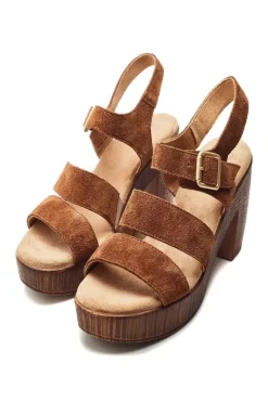 'Moniqua' Suede Heeled Sandals