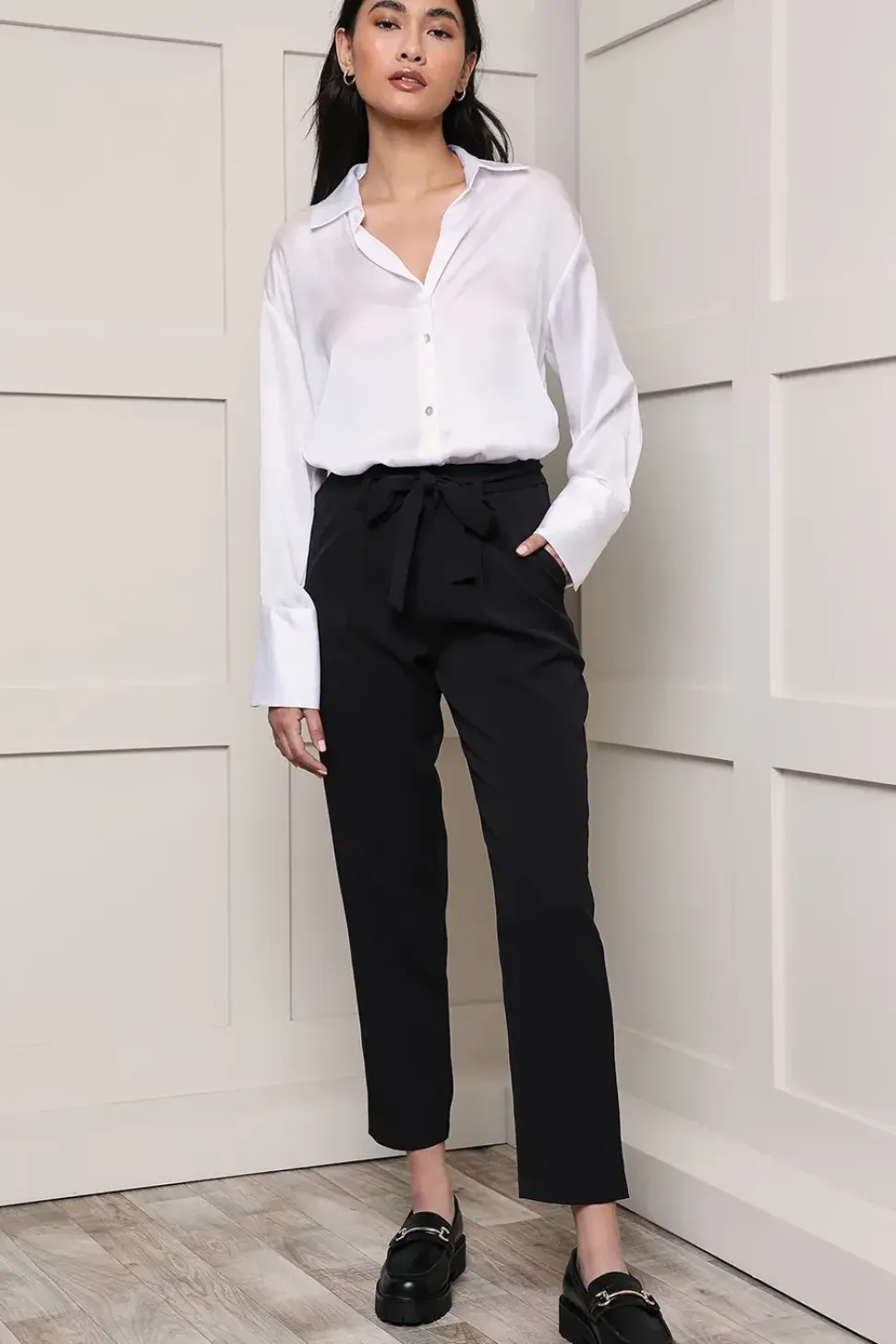 'Nickel' Paperbag Waist Trousers