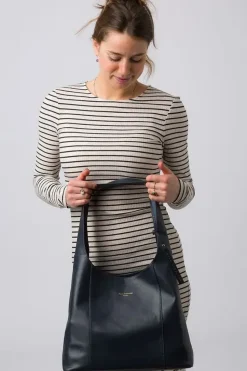 'Nina' Leather Shoulder Bag