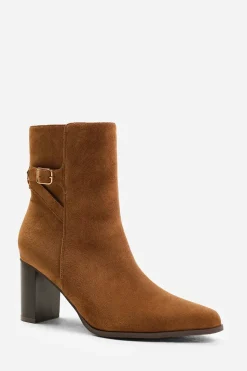 'North' Block Heel Boot With Buckle Detail