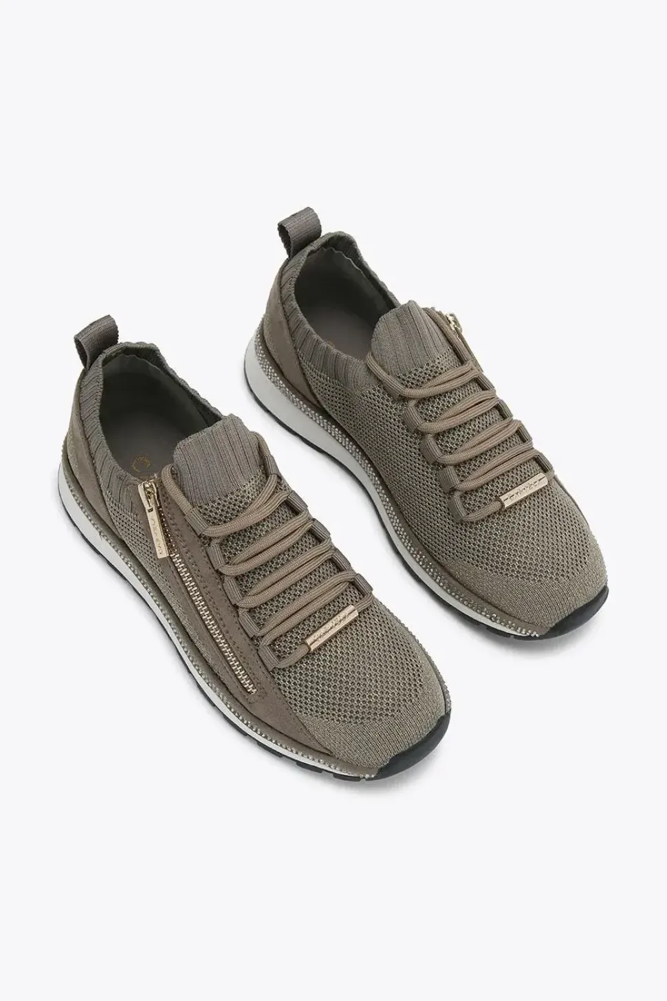 'Pace Zip Knit' Fabric Trainers