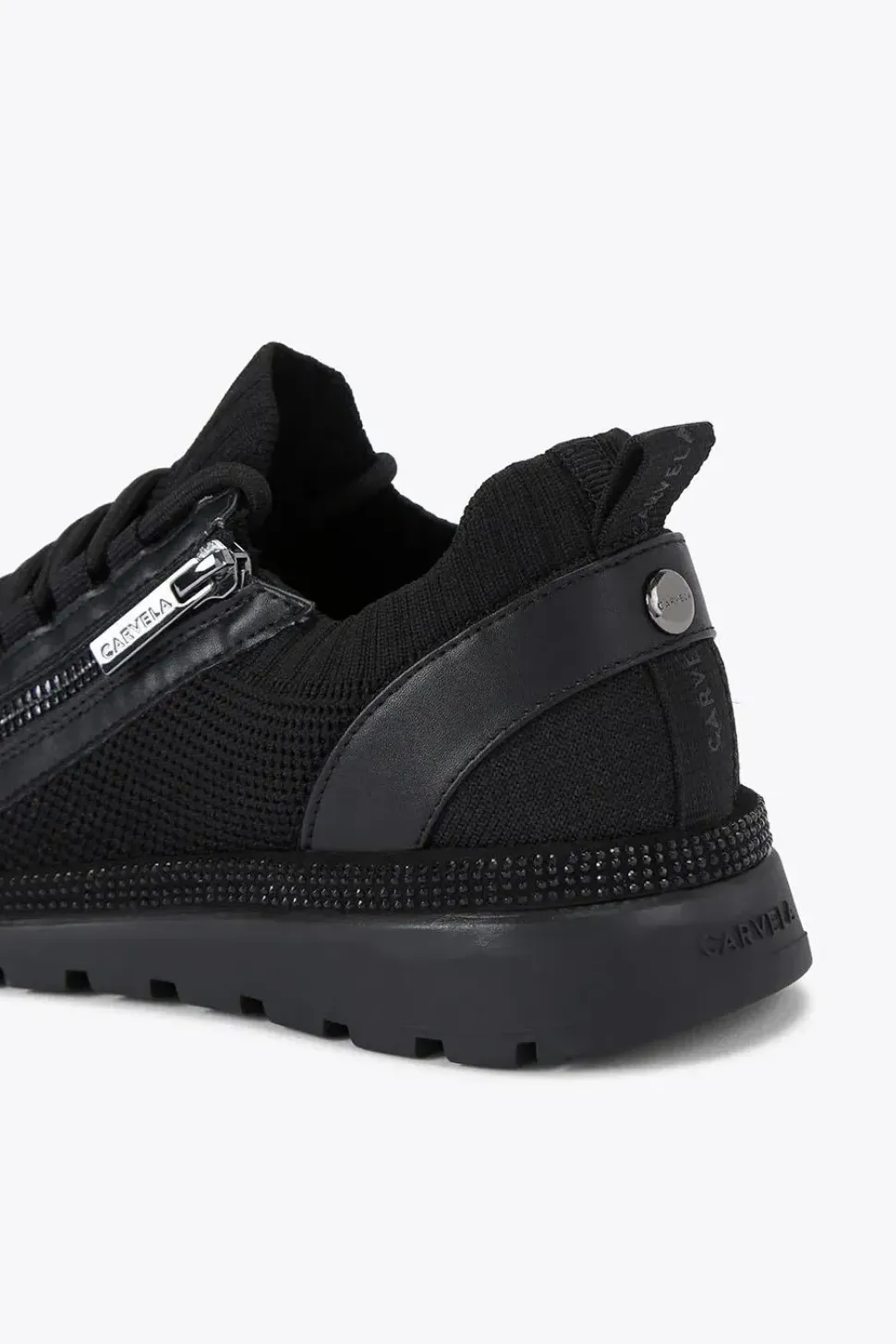 'Pace Zip Knit' Fabric Trainers