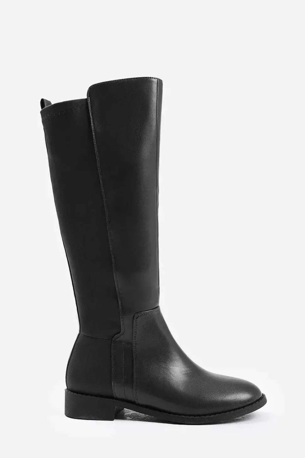 'Parker' Stretch Wide Calf Knee High Boots With Side Zip