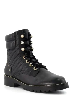 'Pearlescent' Leather Biker Boots