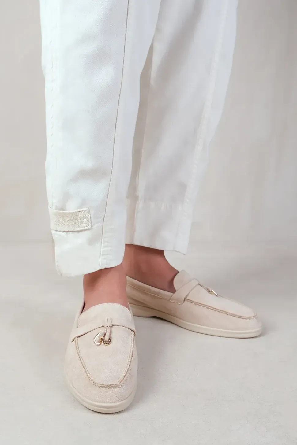 'Pegasus' Slip On Trim Loafers With Accessory Detailing