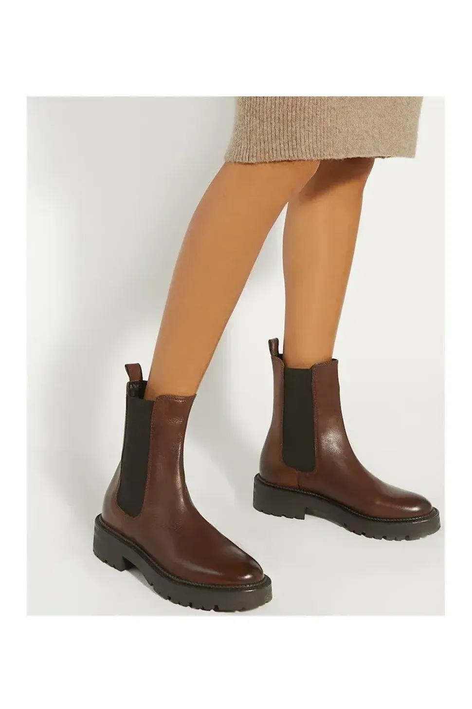 'Picture' Leather Ankle Boots