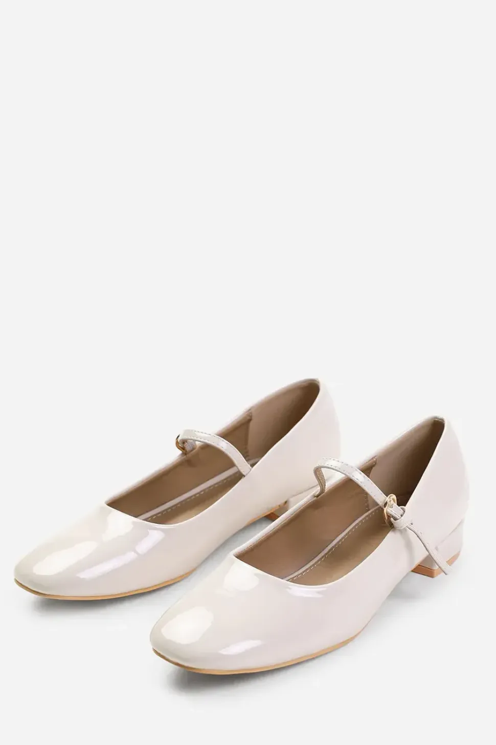 'Portugal' Wide Fit Low Heel With Strap And Buckle Detail