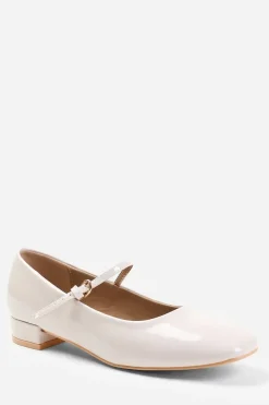 'Portugal' Wide Fit Low Heel With Strap And Buckle Detail