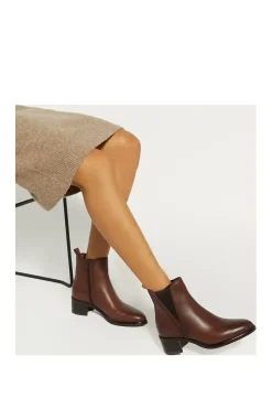 'Pouring' Leather Ankle Boots