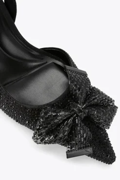'Regal Bow Sling 2' Fabric Heels