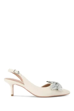 'Regal Bow Sling 2' Leather Heels