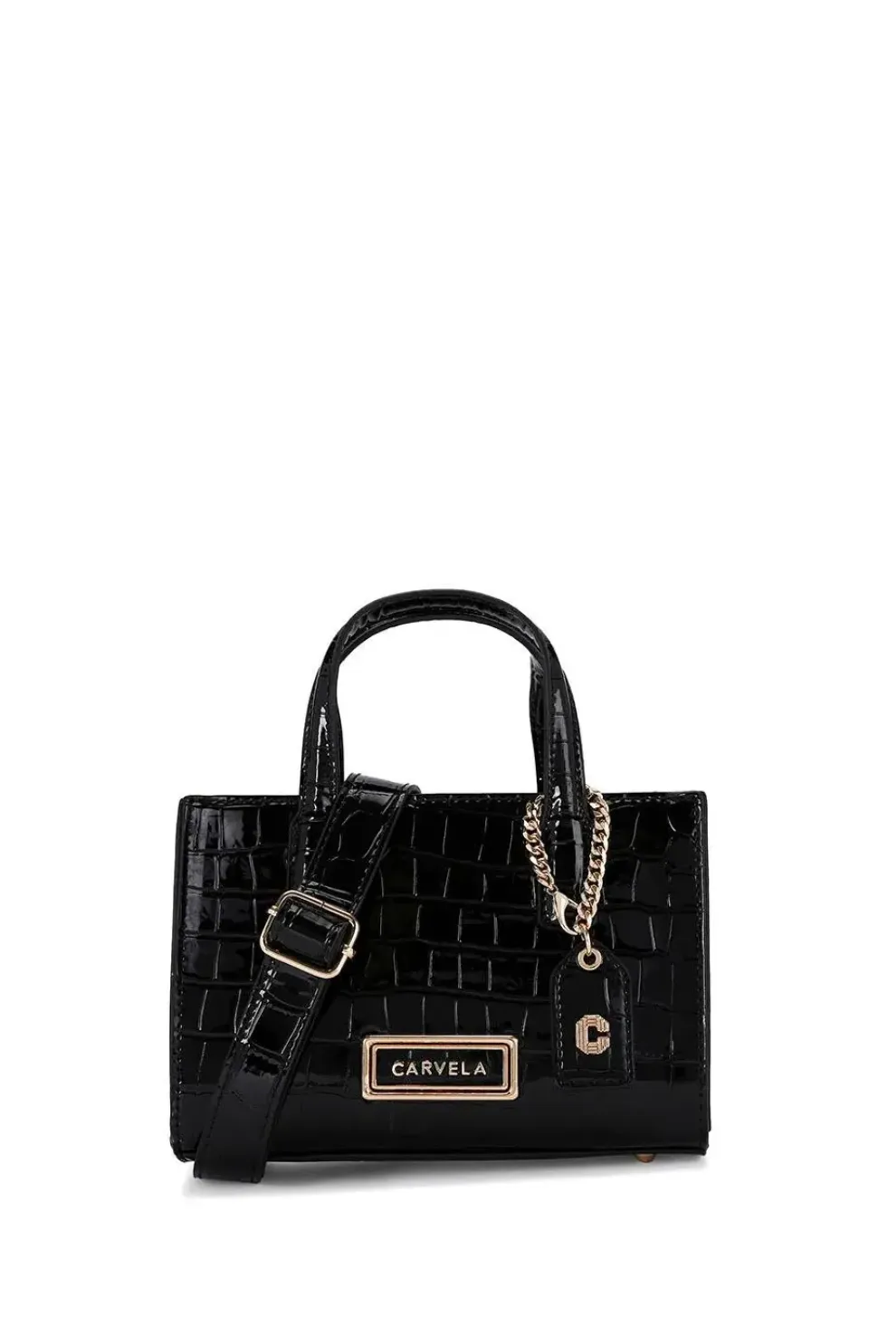 'Roma Crossbody' Croc Print Bag