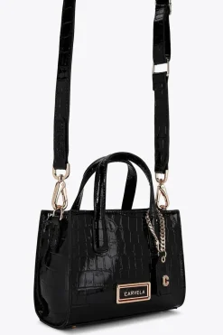 'Roma Crossbody' Croc Print Bag