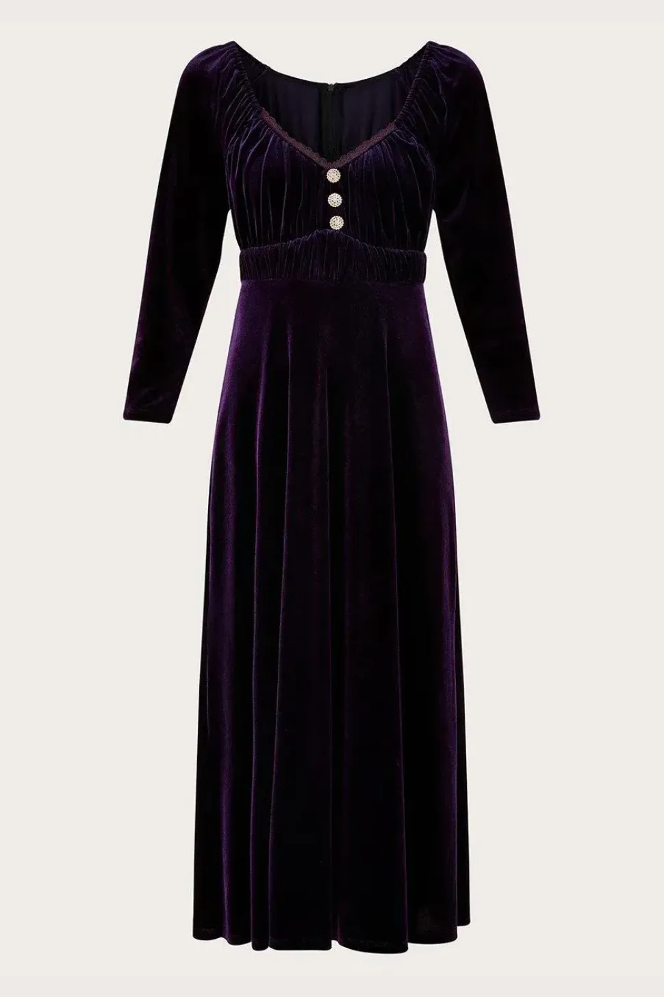 'Sara' Velvet Midi Dress
