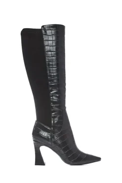 'Sarisa' Patent Mocc Croc Heeled Boots