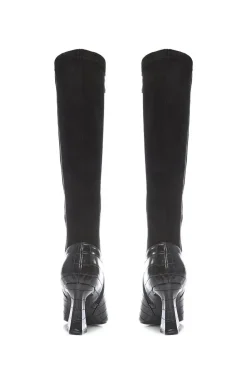 'Sarisa' Patent Mocc Croc Heeled Boots
