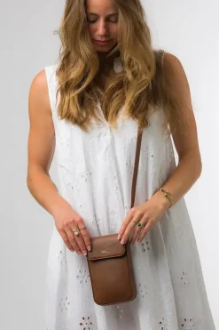 'Selena' Nappa Leather Cross Body Phone Bag