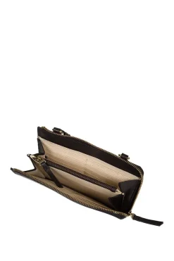 'Senga' Leather Cross Body Clutch Bag