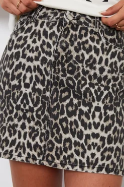 'Seoul' Metallic Denim Mini Skirt