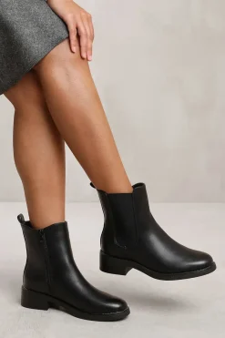 'Serna' Ankle Boot With Elastic Panel And Side Zip