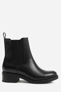 'Serna' Wide Fit Ankle Boot With Elastic Panel And Side Zip