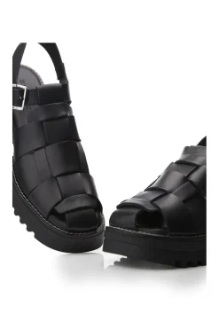 'Sh Acropolis' Leather Flatforms