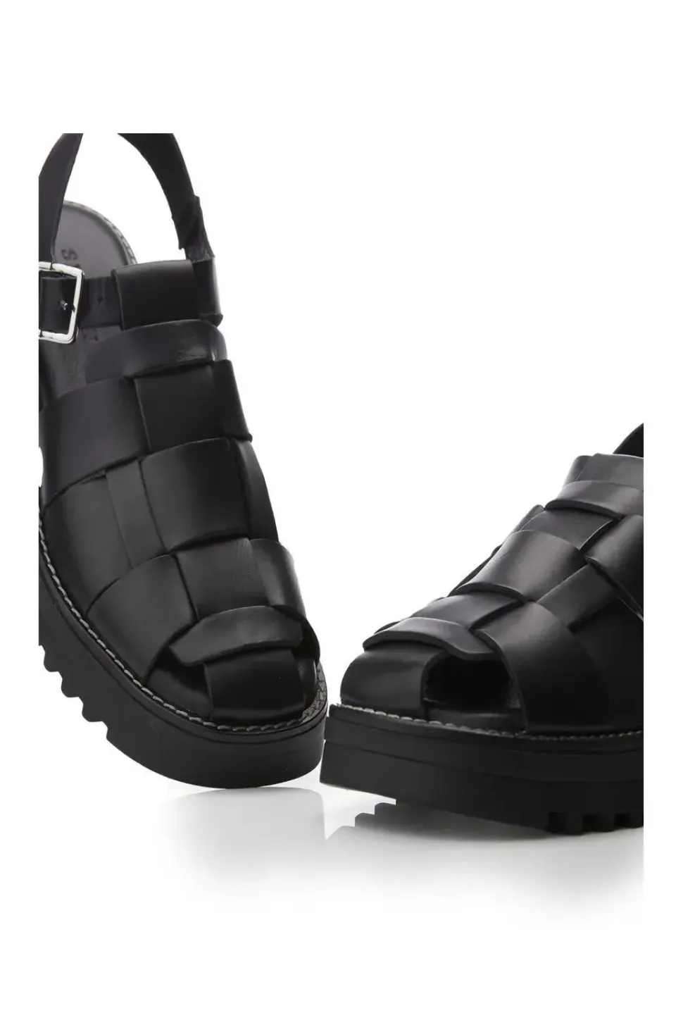 'Sh Acropolis' Leather Flatforms