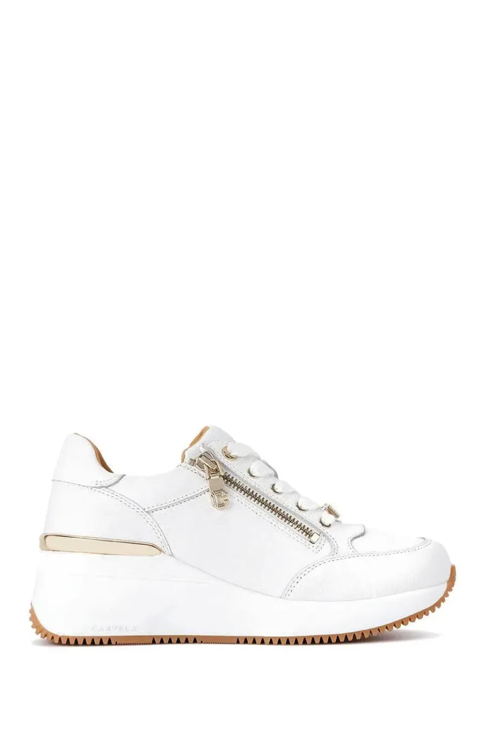 'Skyline Wedge Sneaker' Leather Trainers