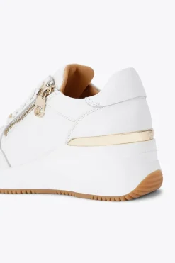 'Skyline Wedge Sneaker' Leather Trainers