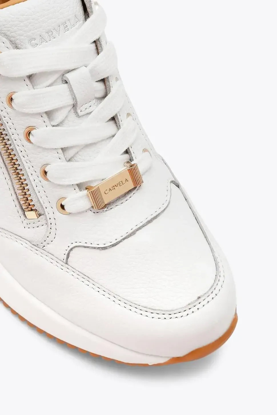 'Skyline Wedge Sneaker' Leather Trainers