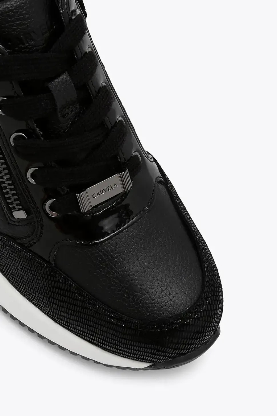 'Skyline Wedge Sneaker' Leather Trainers