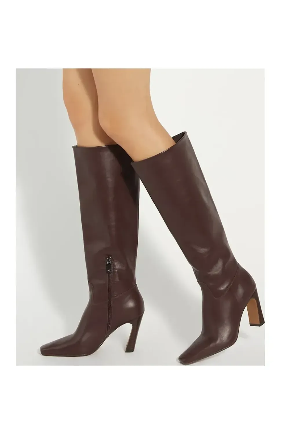 'Sliding' Leather Knee High Boots