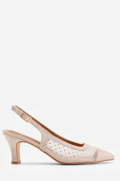 'Sparkle' Diamante Mesh Pointed Heel With Slingback Strap