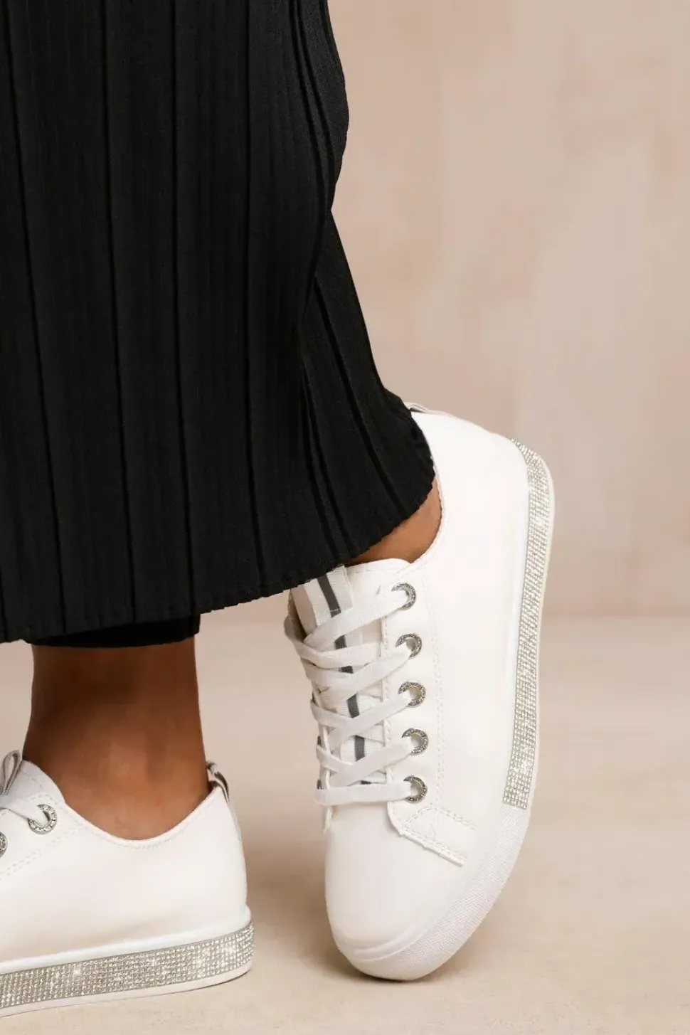 'Splendor' Crystal Trim Trainers