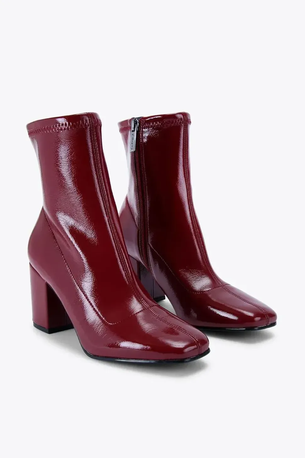 'Strut Ankle' Patent Boots