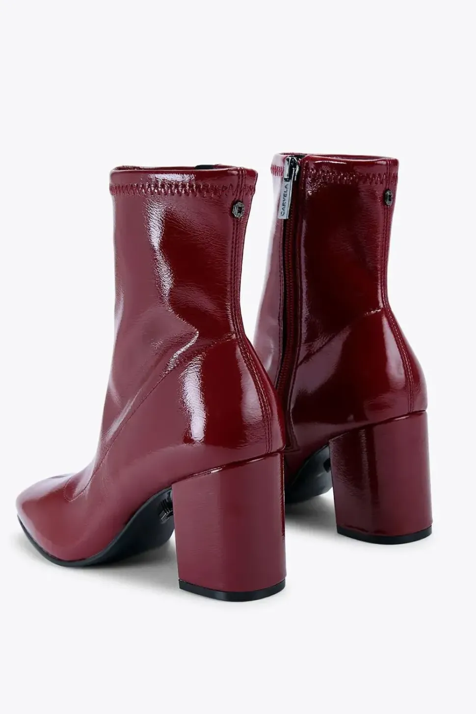 'Strut Ankle' Patent Boots