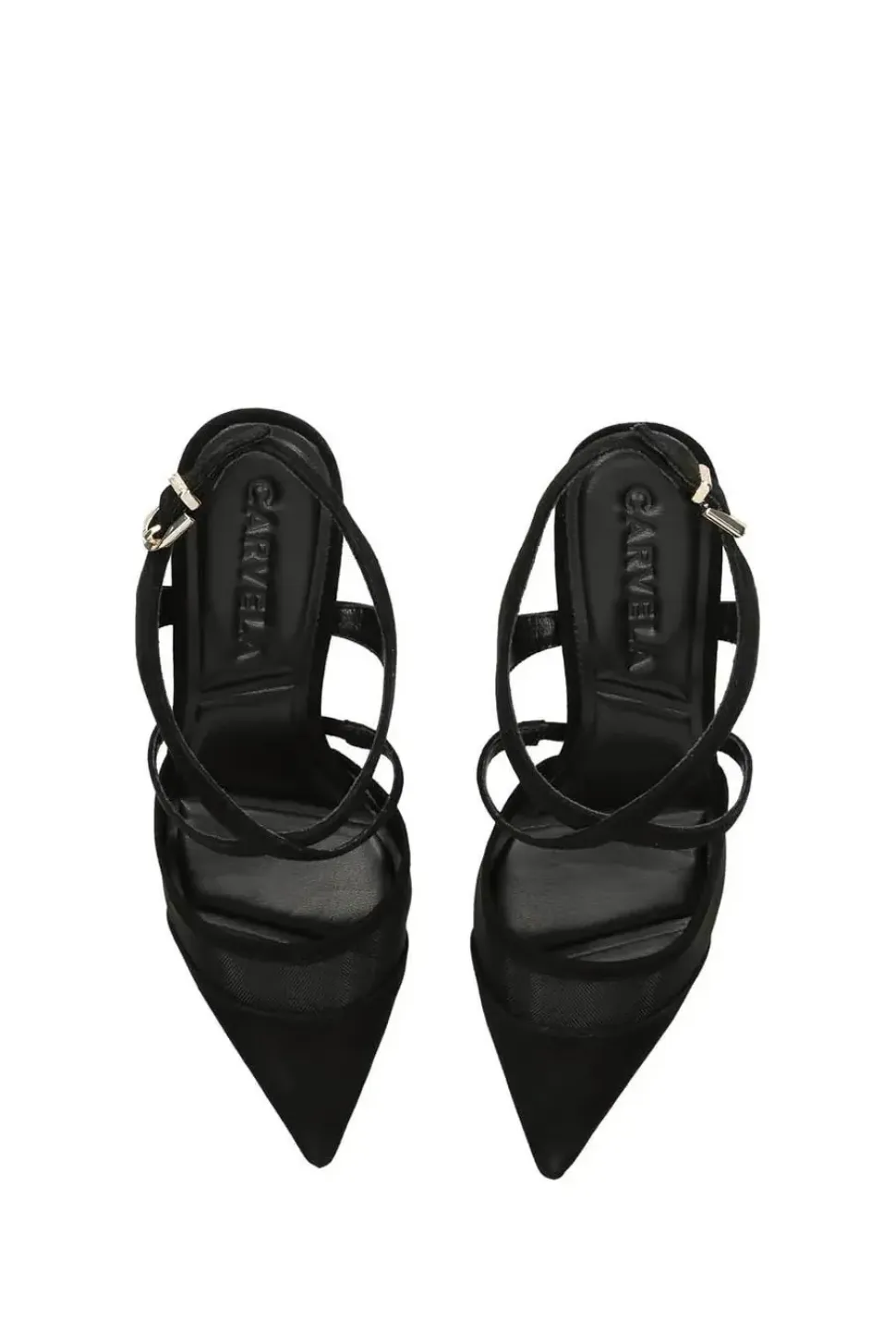 'Symmetry X Strap 90' Suede Heels