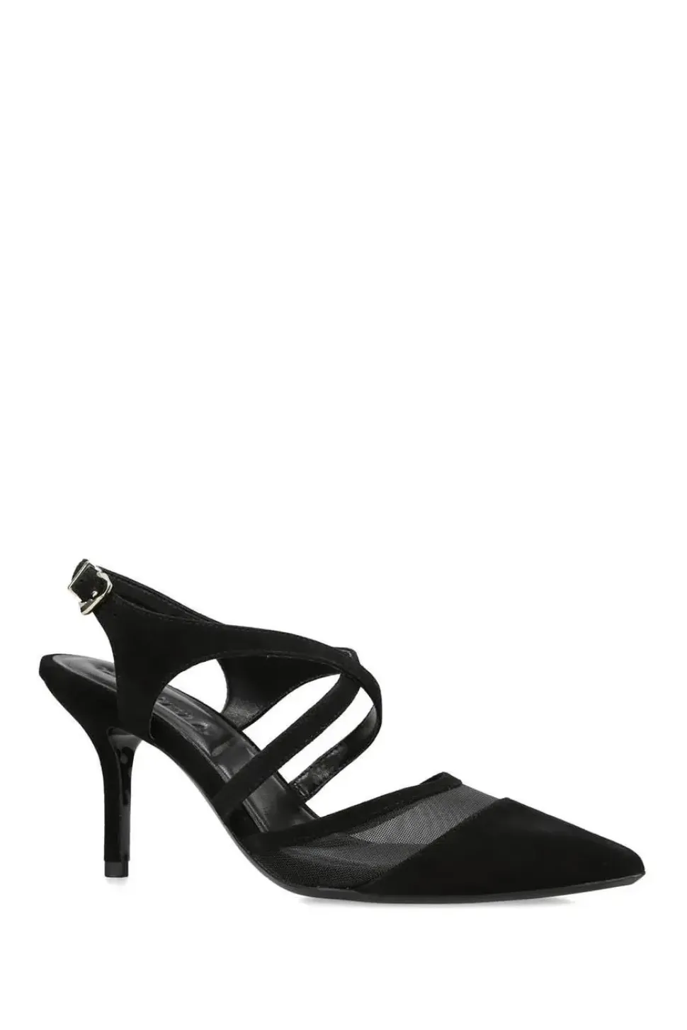 'Symmetry X Strap 90' Suede Heels