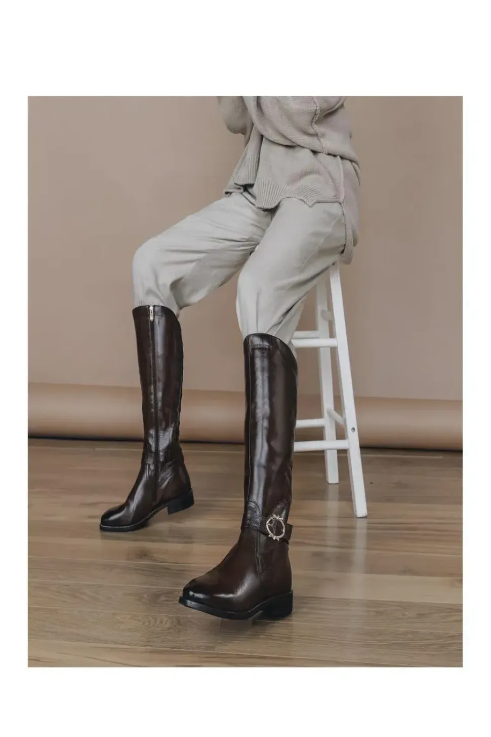 'Takari' Leather Biker Boots