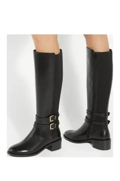 'Tatter' Leather Knee High Boots